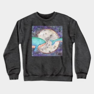 moon whale Crewneck Sweatshirt